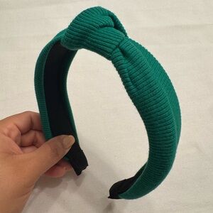 Kelly Green Boutique Knotted Ribbed Headband